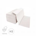 Papierhandtuch naturweiss 25,0 x 23,0cm 2-lagig V/ZZ-Falz 100% Recycling (H3)